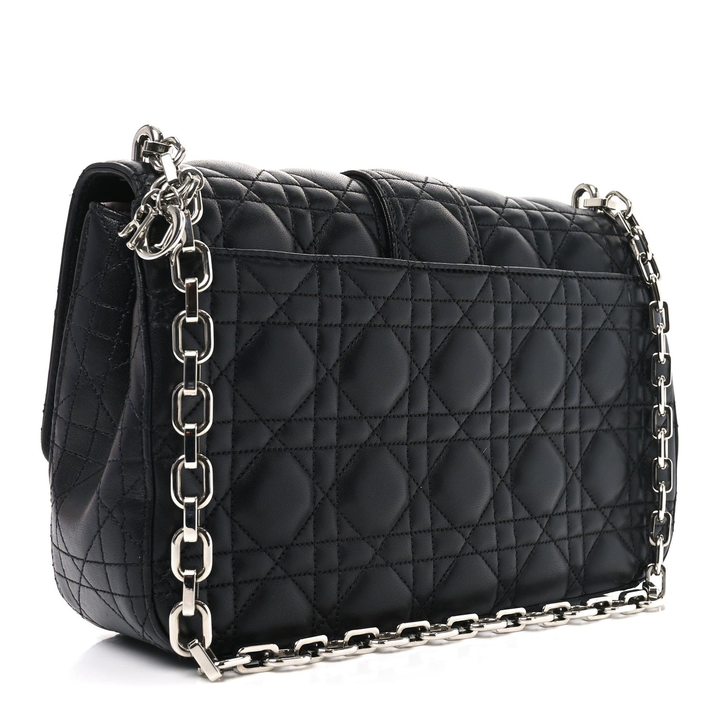 Lambskin Cannage Medium Miss Dior Flap Black