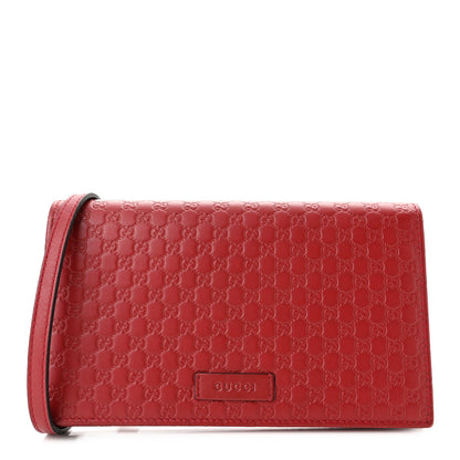 Gucci Microguccissima Crossbody Wallet Red 1 of 10