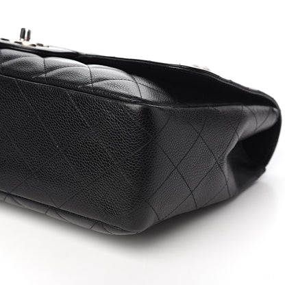 Chanel Caviar Quilted Jumbo Single Flap Black 8 of 9