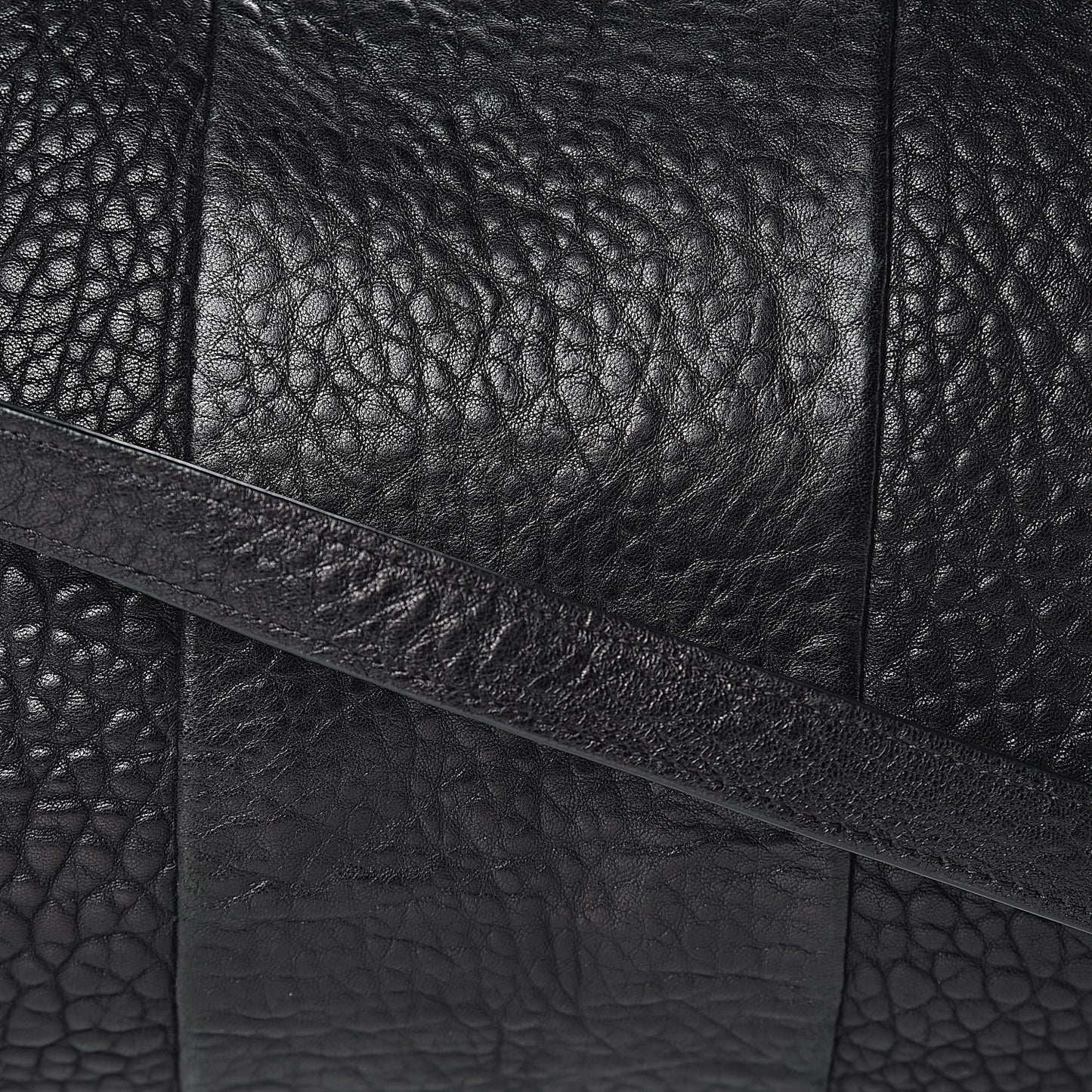 Pebbled Lambskin Rocco Black Rose Gold Hardware