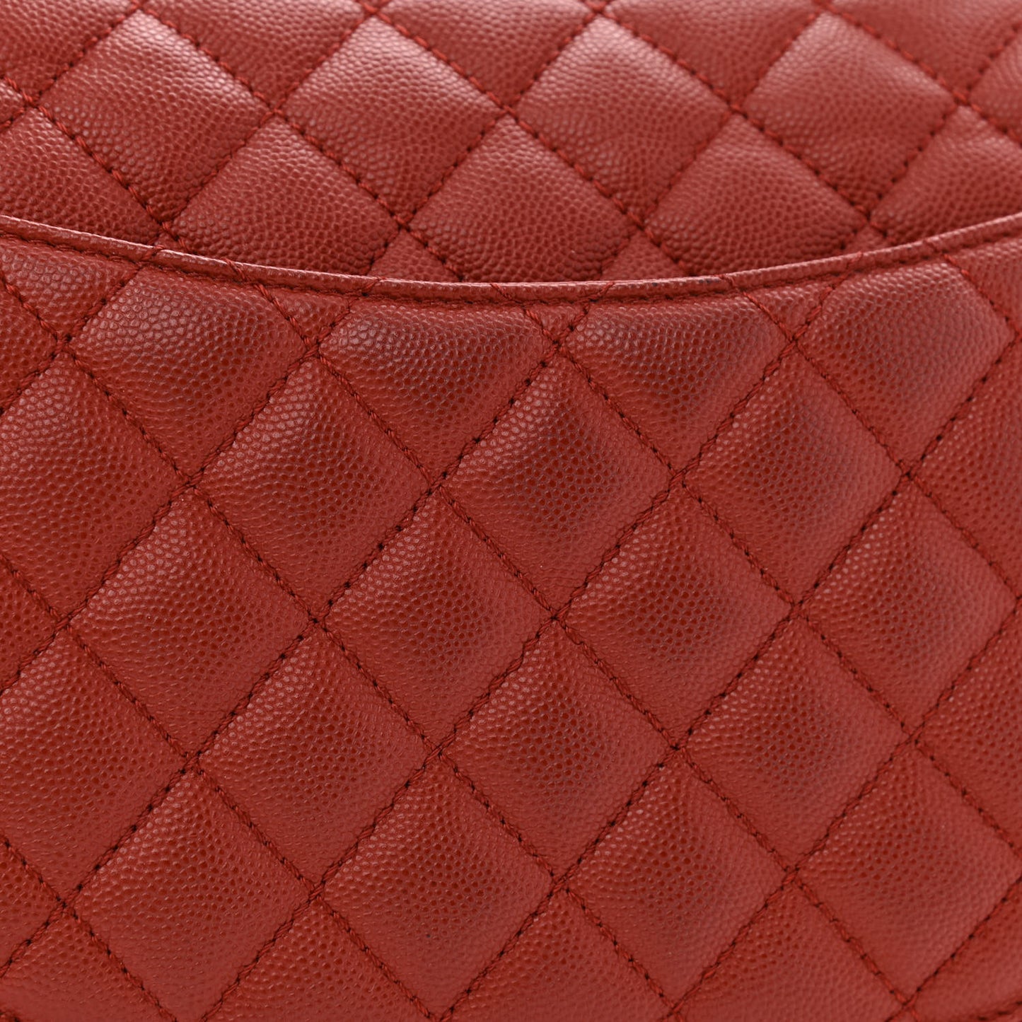 Caviar Quilted Medium Coco Handle Flap Dark Red