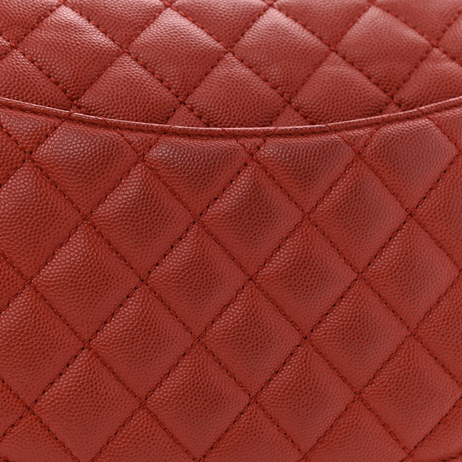 Chanel Caviar Quilted Medium Coco Handle Flap Dark Red 11 of 11