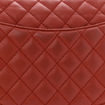 Chanel Caviar Quilted Medium Coco Handle Flap Dark Red 11 of 11