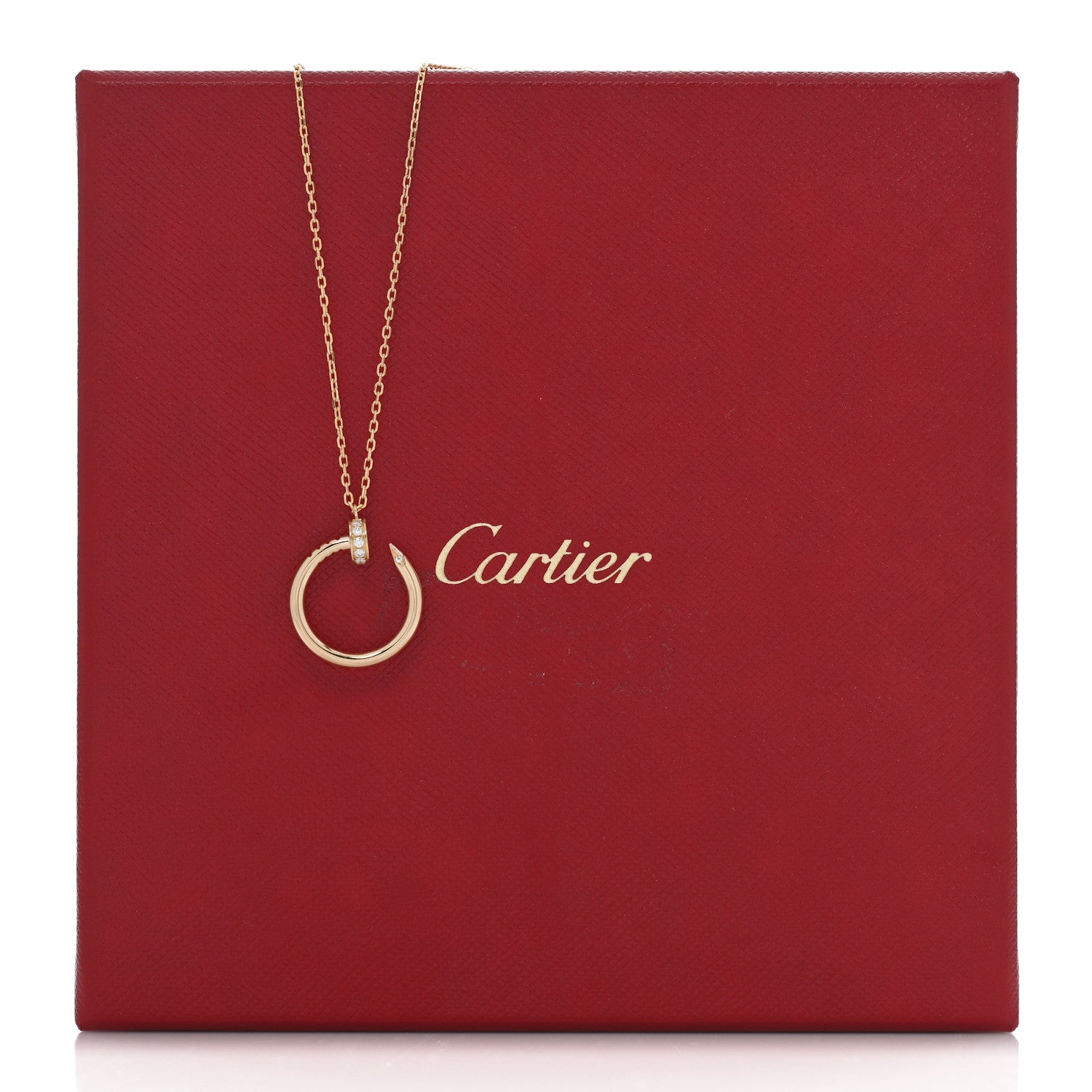 Cartier 18K Yellow Gold Diamond Juste Un Clou Pendant Necklace 5 of 5