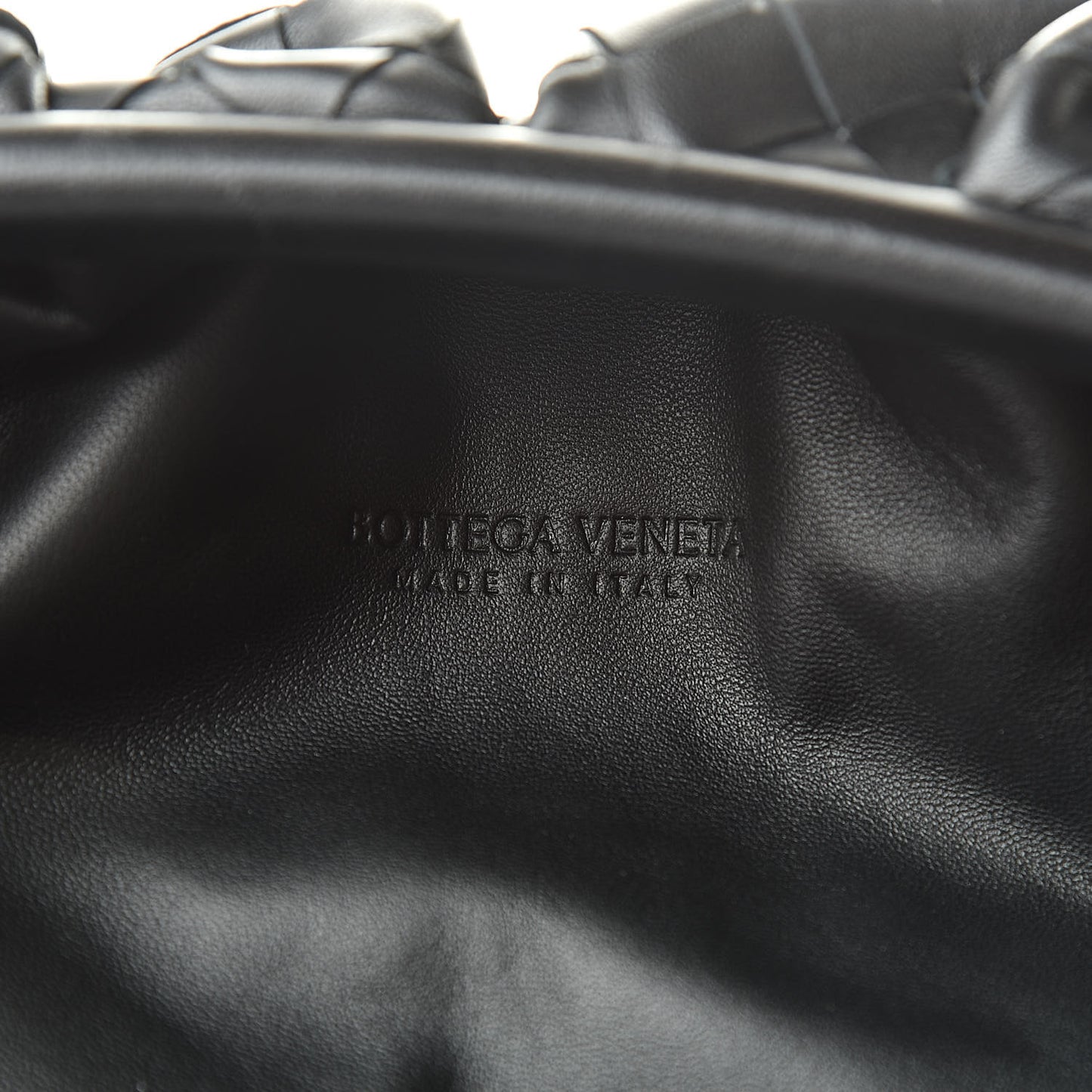 Nappa Maxi Intreccio The Pouch Oversized Clutch Black