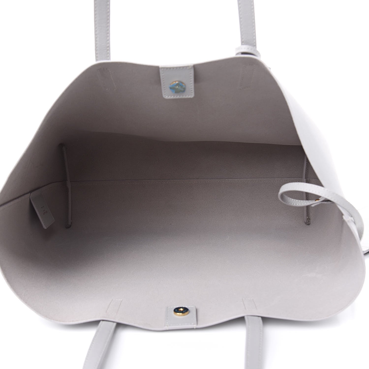 Saint Laurent Calfskin Large Shopping Tote Light Gray 6 of 11