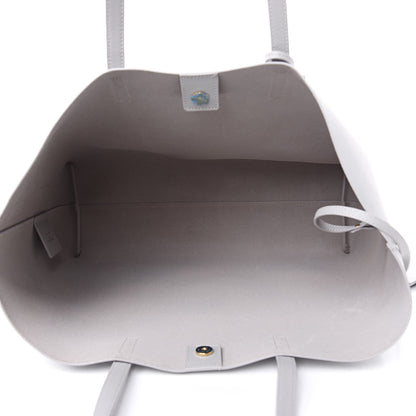 Saint Laurent Calfskin Large Shopping Tote Light Gray 6 of 11