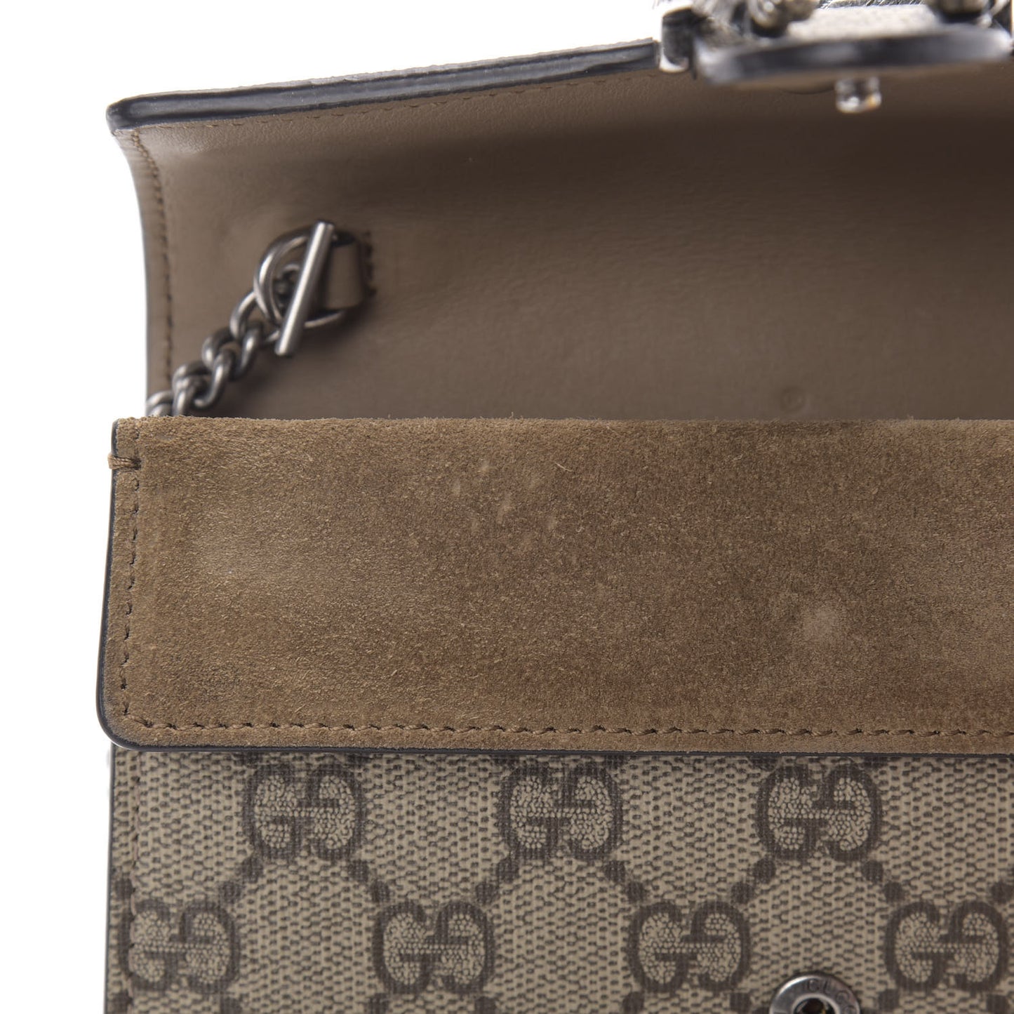 GG Supreme Monogram Super Mini Dionysus Shoulder Bag Taupe