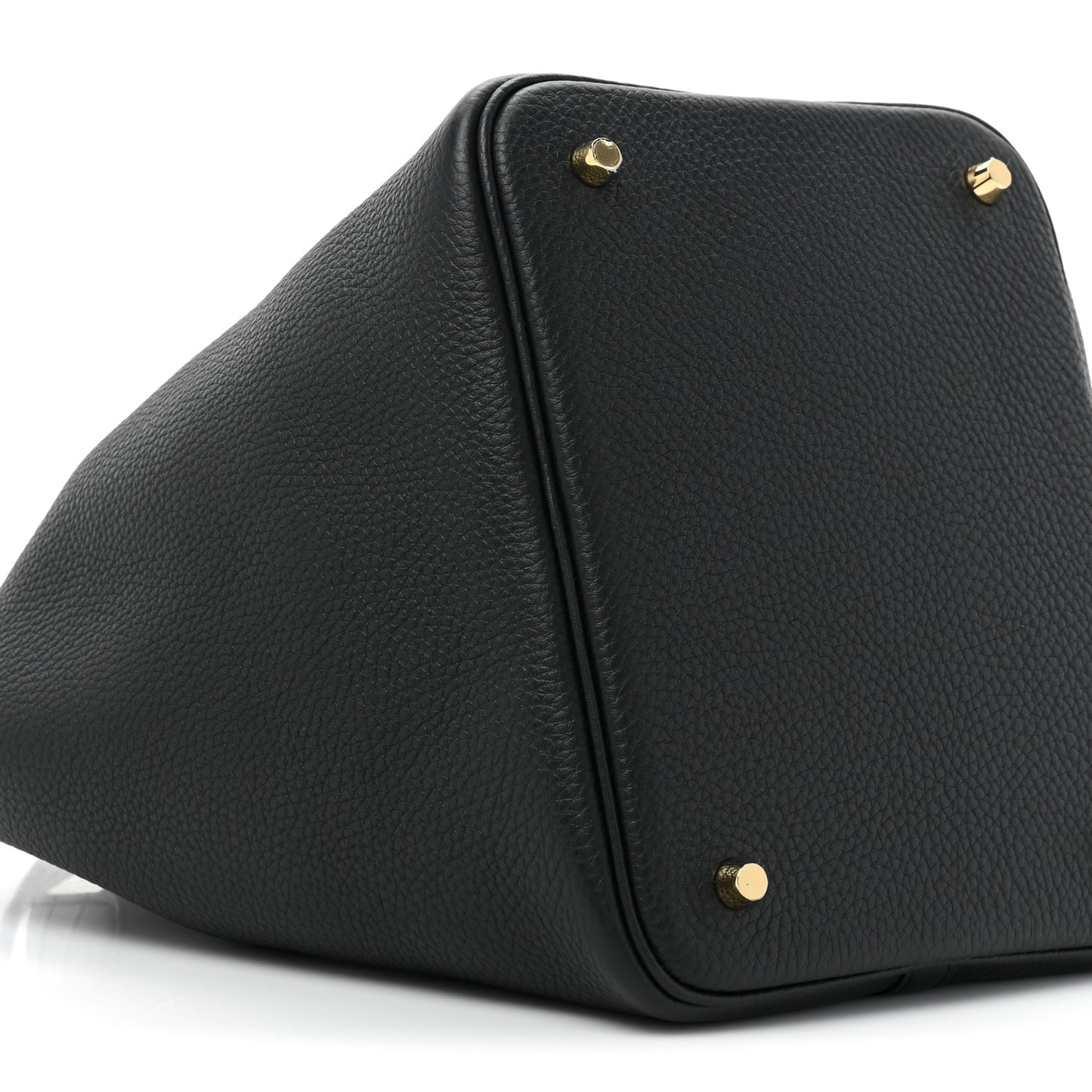 Taurillon Clemence Matte Alligator Picotin Lock Touch 22 MM Black