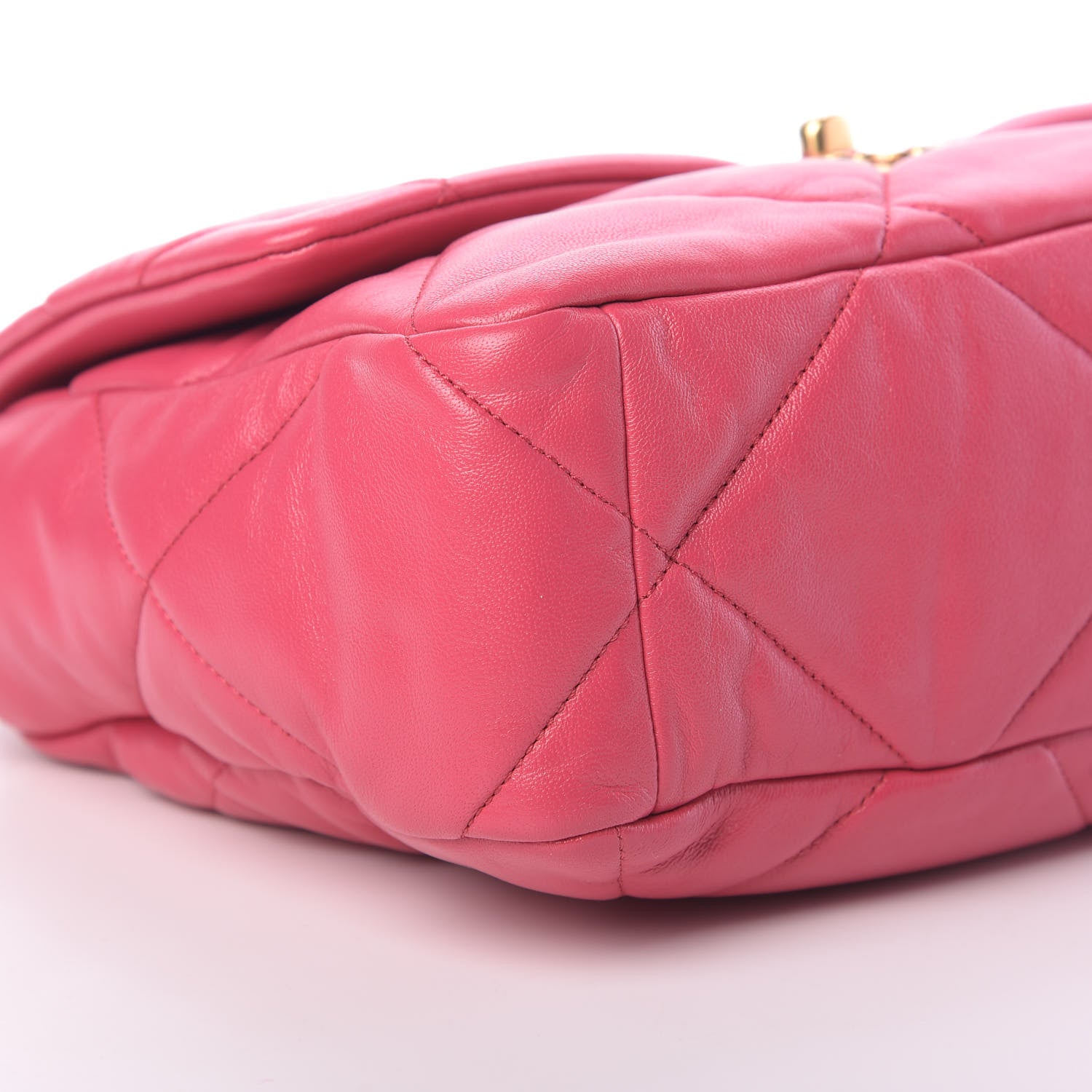 Chanel Lambskin Quilted Large 19 Flap Dark Pink 9 of 10