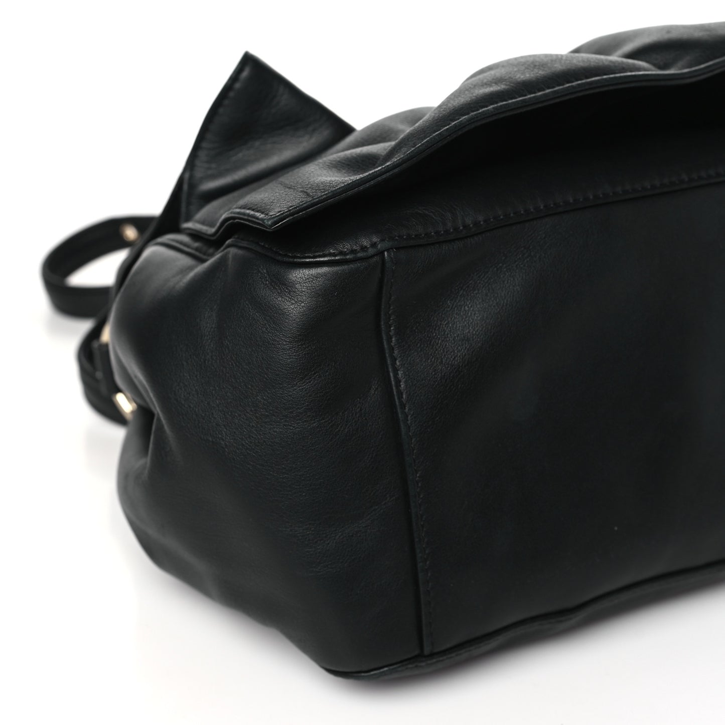 Smooth Calfskin Bloomy Crossbody Bag Black