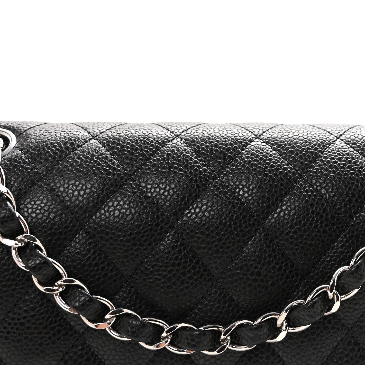 Chanel Caviar Quilted Medium Double Flap Black 8 of 10