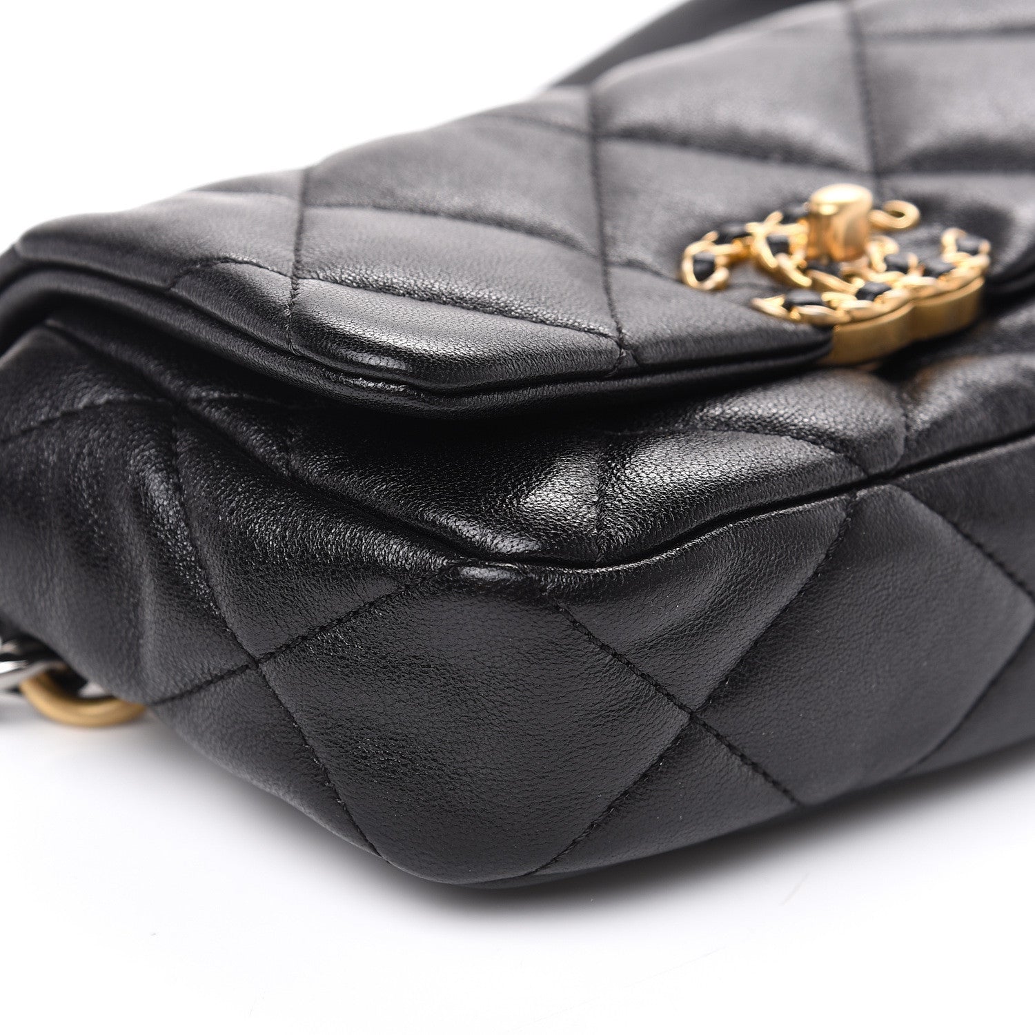 Chanel Lambskin Quilted Chanel 19 Waist Bag Black 7 of 10