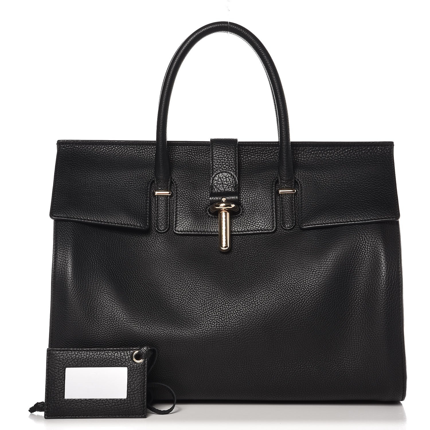 Balenciaga Grained Calfskin M Tube Round Tote Black 1 of 10