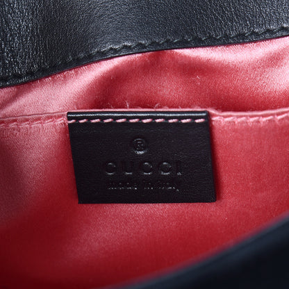 Gucci Velvet Matelasse Mini GG Marmont Shoulder Bag Black 6 of 12