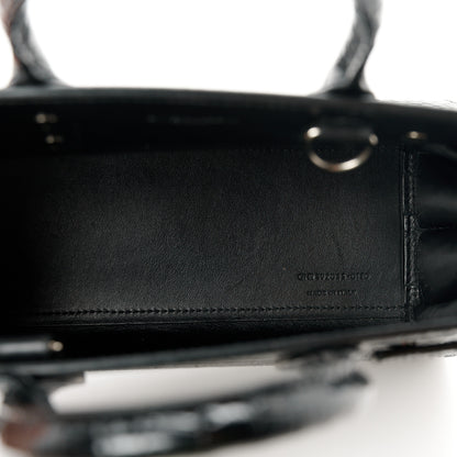 Saint Laurent Calfskin Crocodile Embossed Nano Sac De Jour Black 5 of 11
