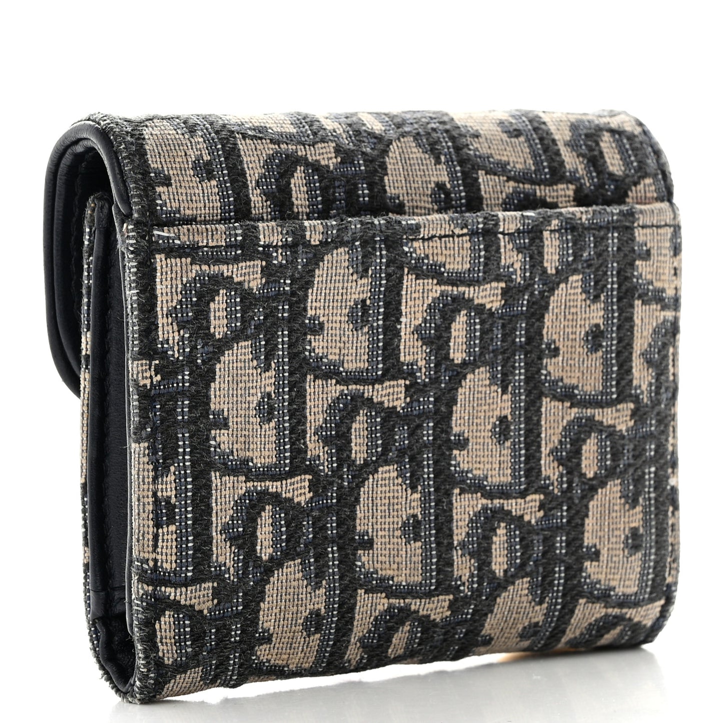 Oblique Saddle Lotus Wallet Blue