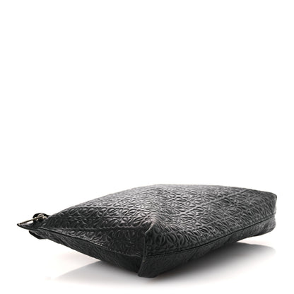 Loewe Calfskin Embossed Repeat T Pouch Black 4 of 11