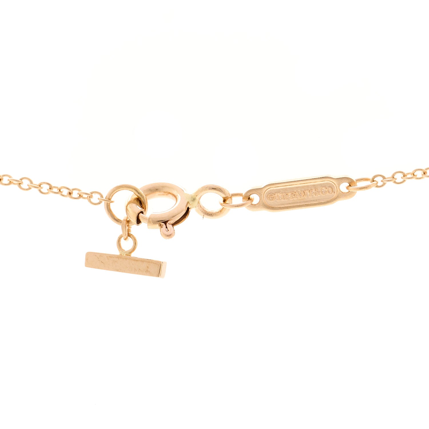 Tiffany 18K Rose Gold Small T Smile Pendant Necklace 4 of 4