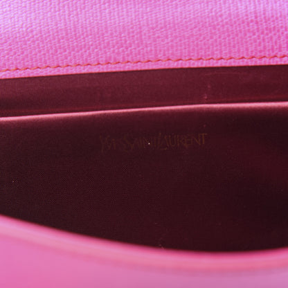 Saint Laurent Textured Calfskin Y Ligne Clutch Fuchsia 8 of 10