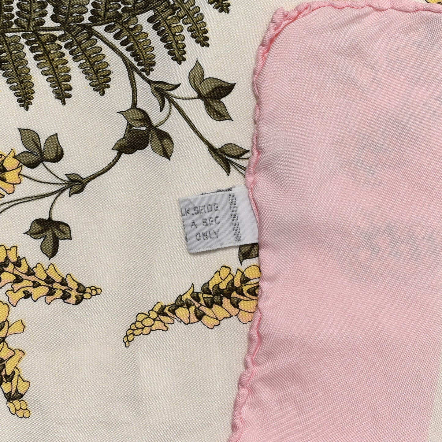 Silk Floral Square Scarf Pink Multicolor