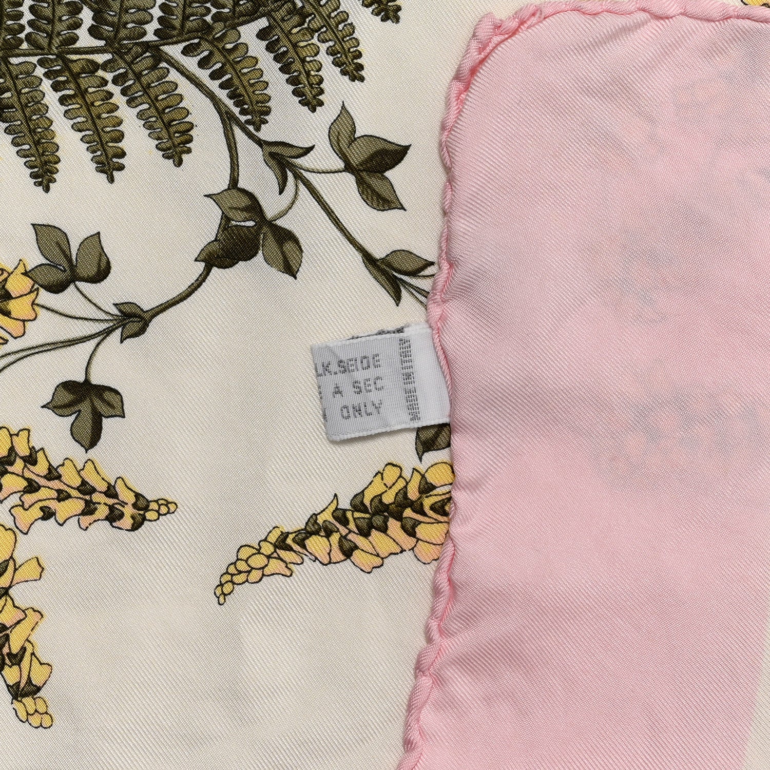 Christian Dior Silk Floral Square Scarf Pink Multicolor 3 of 7