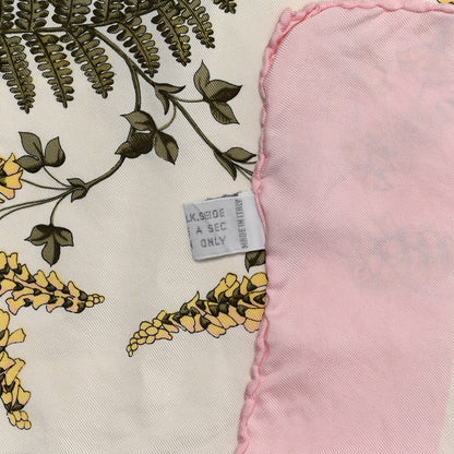 Christian Dior Silk Floral Square Scarf Pink Multicolor 3 of 7