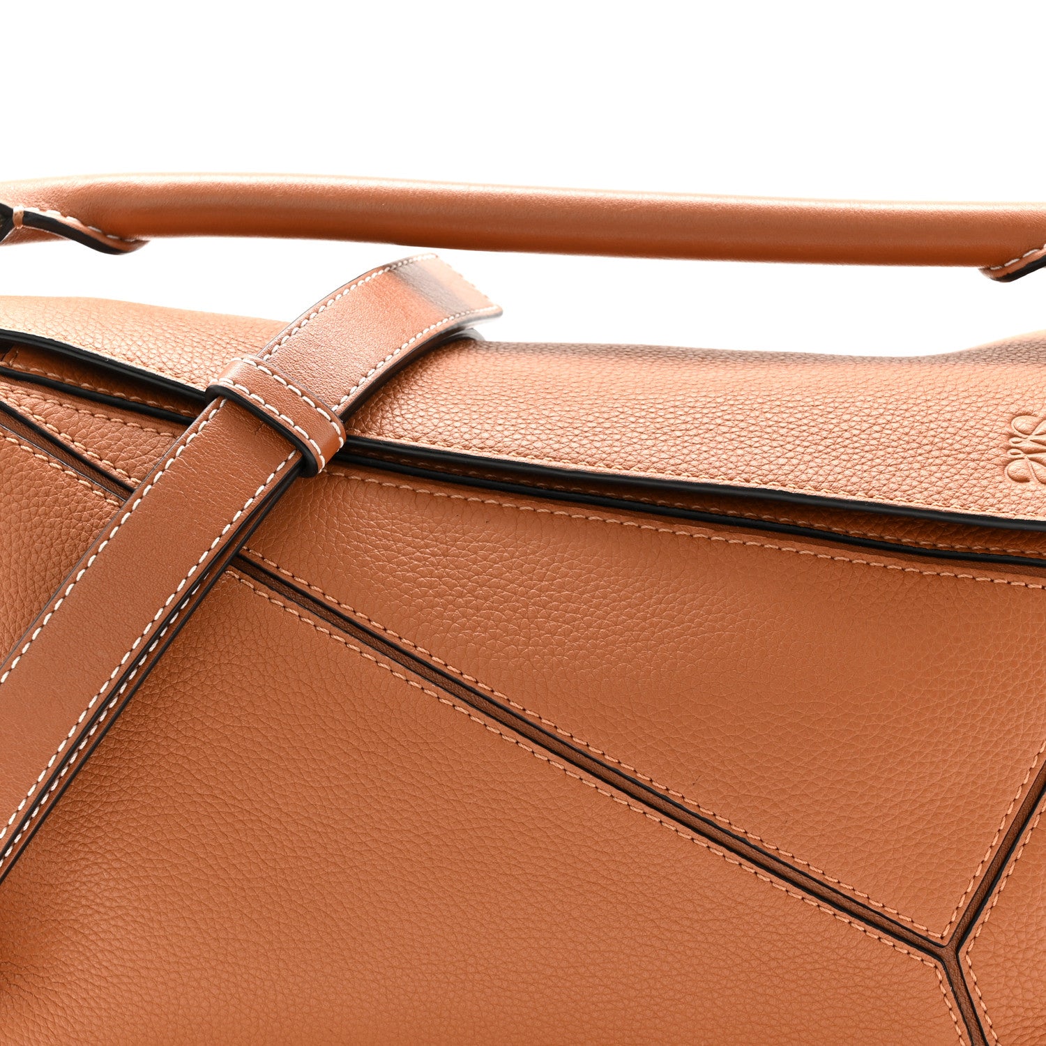 Loewe Grained Calfskin Small Puzzle Bag Tan 7 of 10