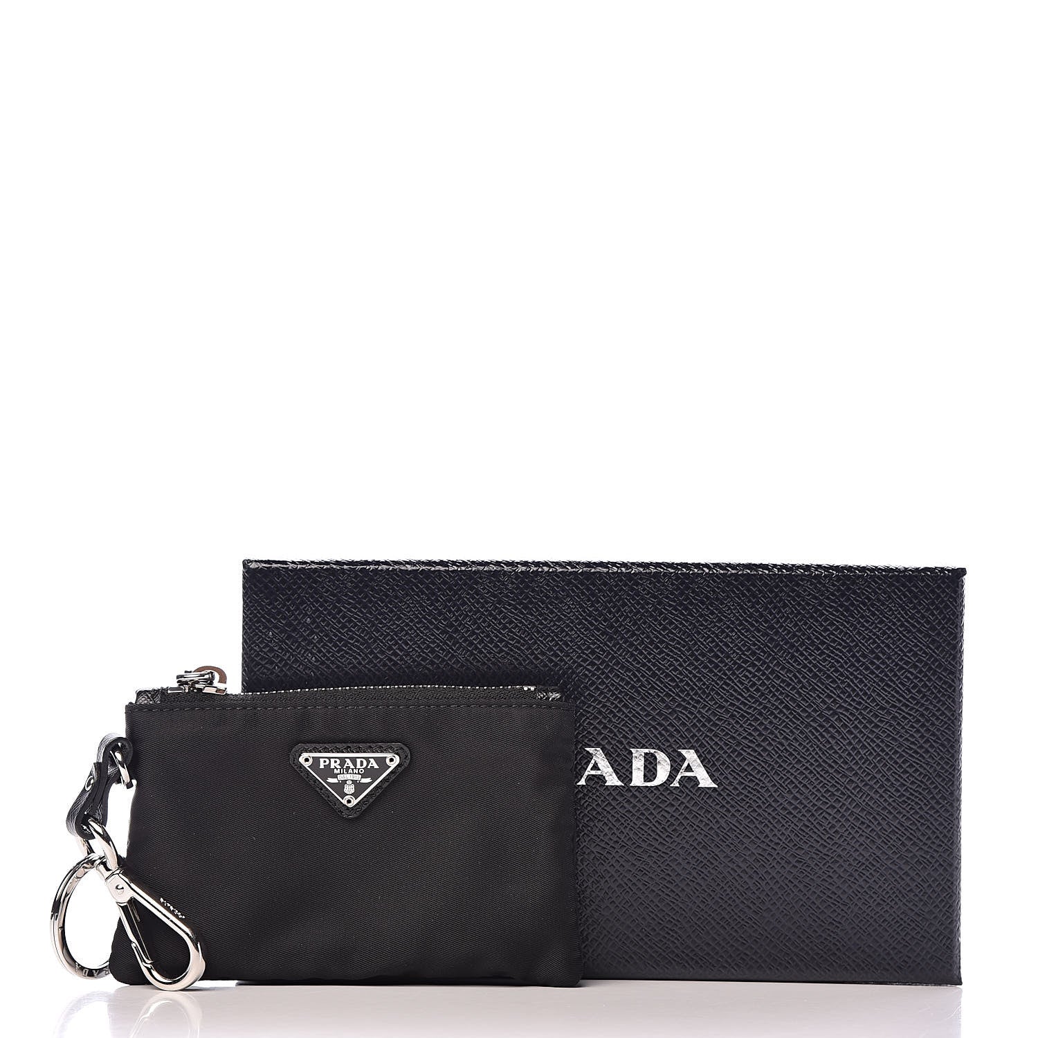 Prada Tessuto Nylon Key Pouch Black 7 of 7