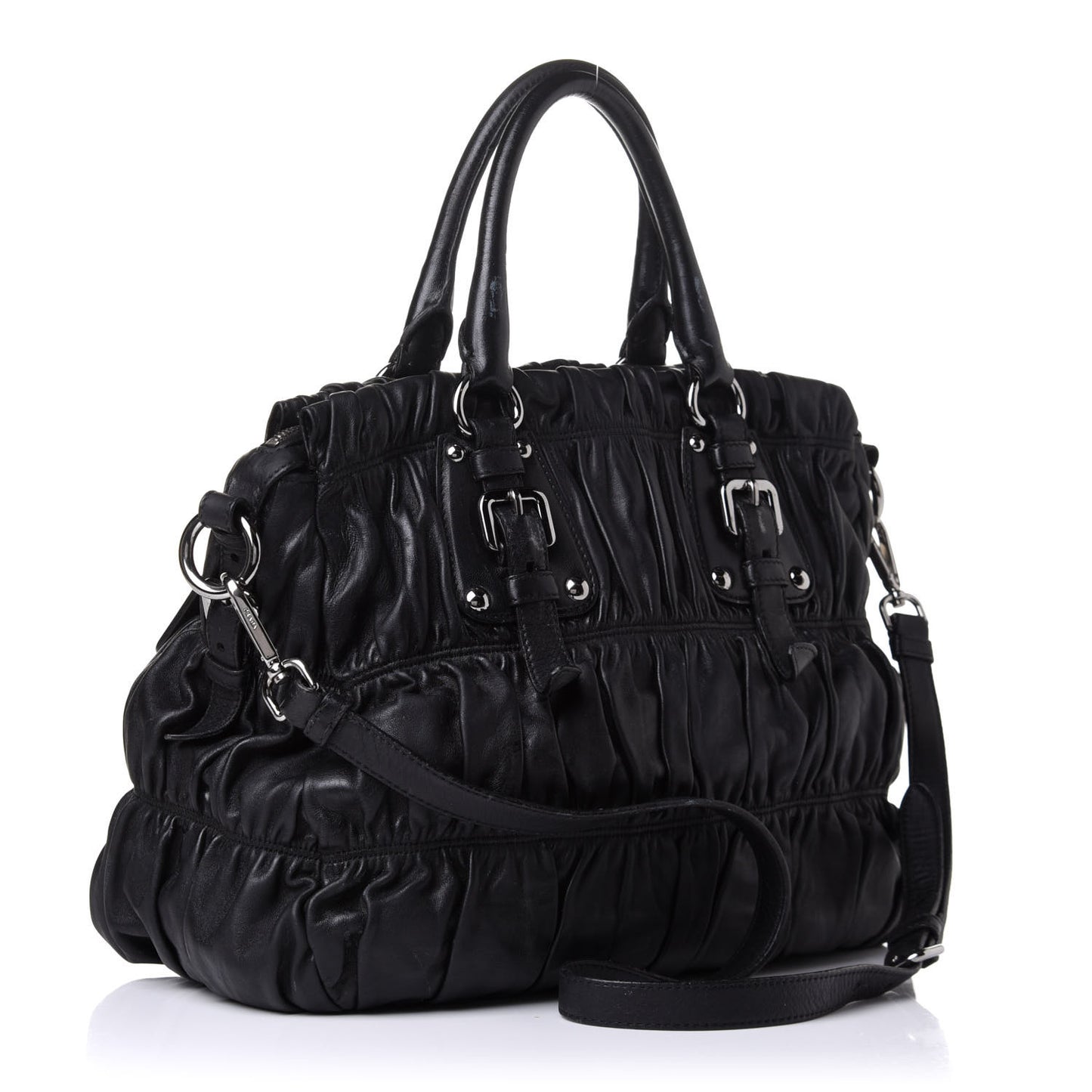 Nappa Gaufre Tote Black