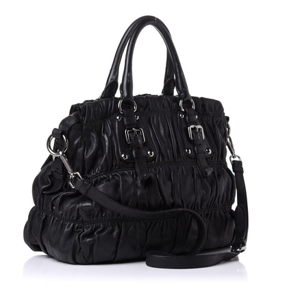 Prada Nappa Gaufre Tote Black 3 of 15