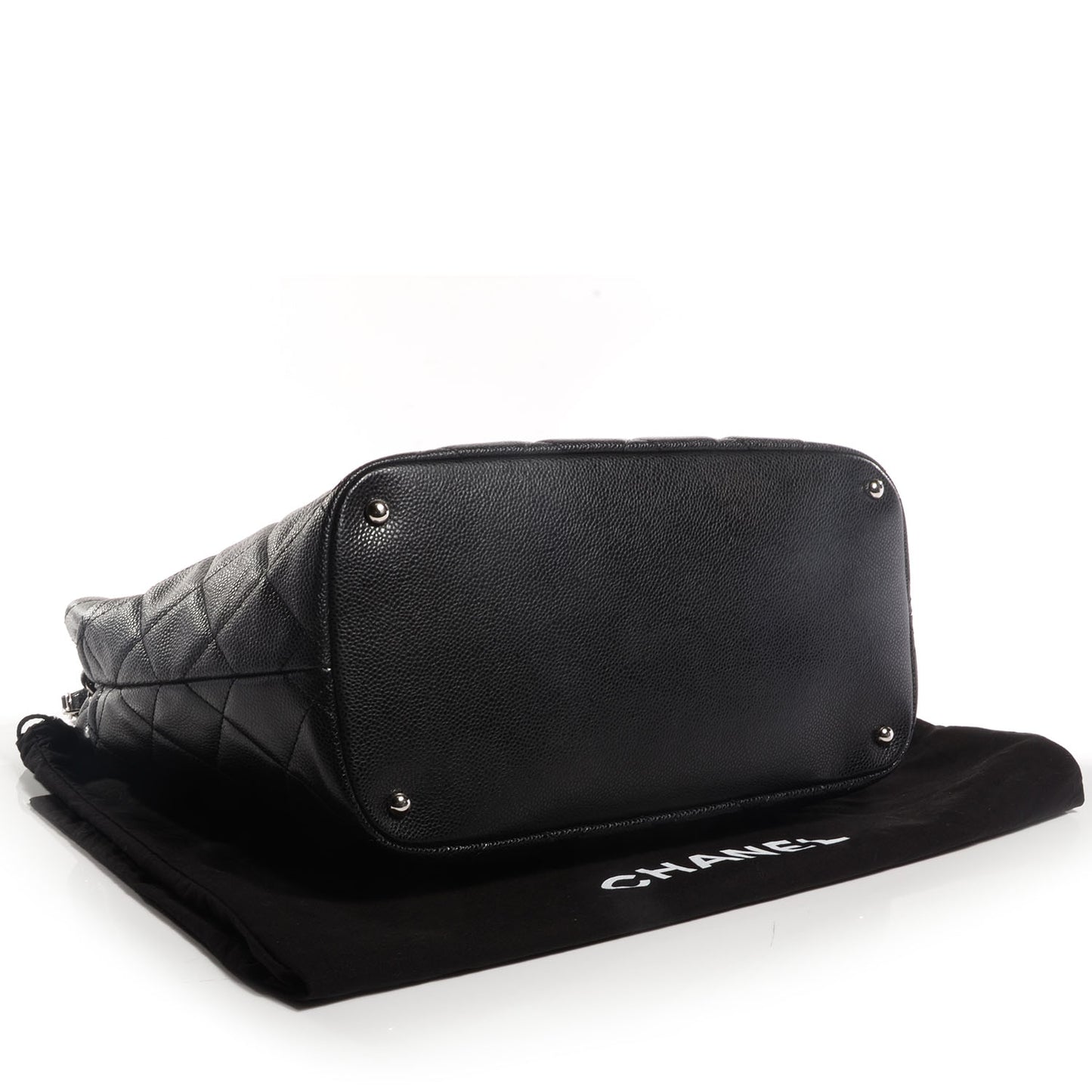 Soft Caviar Timeless Large Shopping Tote Black