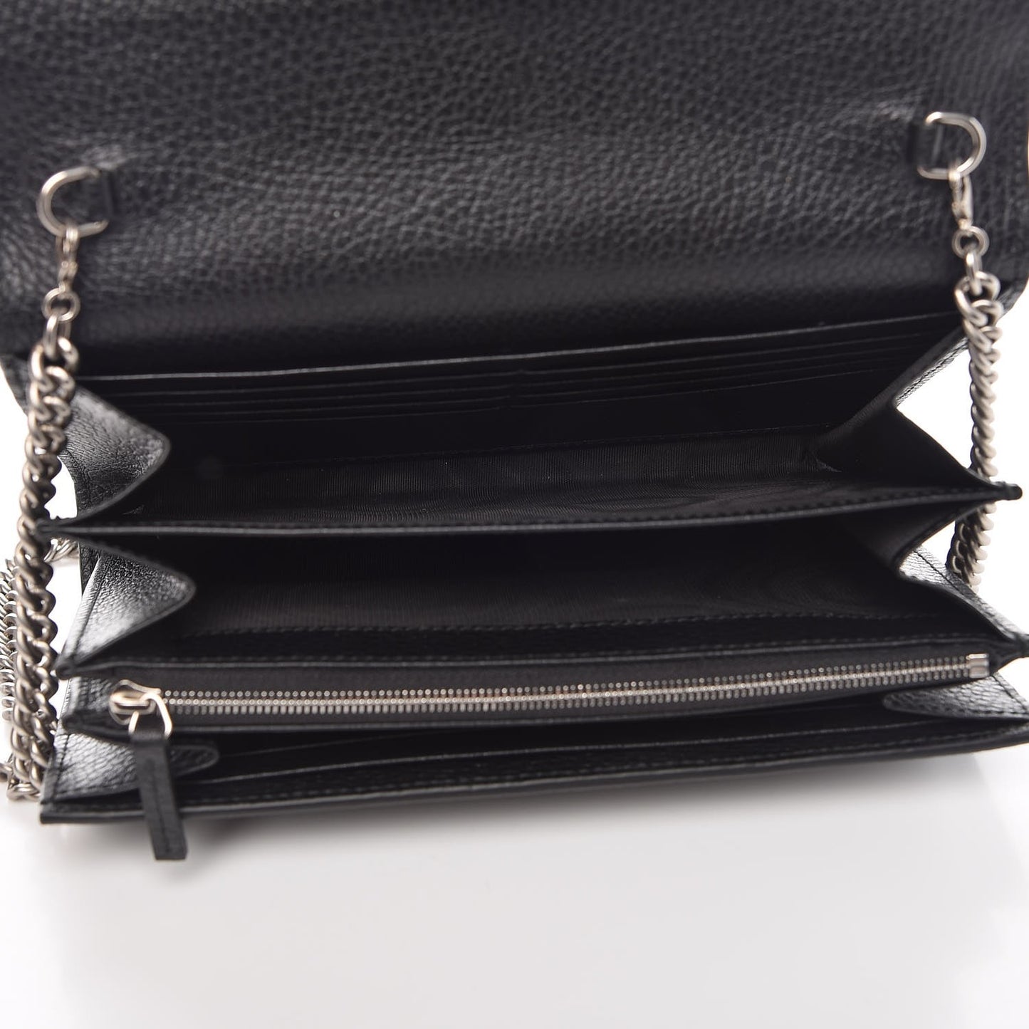 Calfskin Mini Dionysus Chain Wallet Black