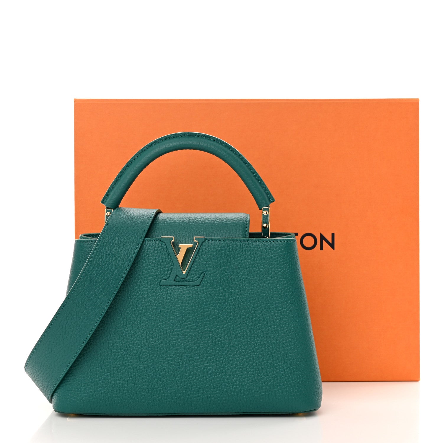 Louis Vuitton Taurillon Capucines BB Green 13 of 13