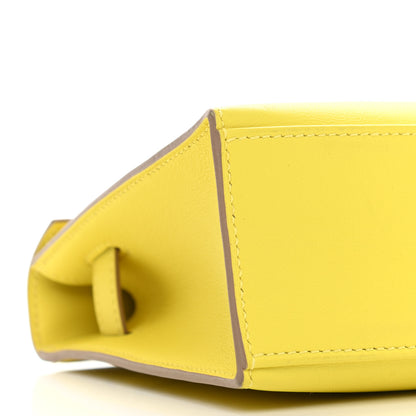 Hermes Swift Kelly Pochette Clutch Lime 7 of 10