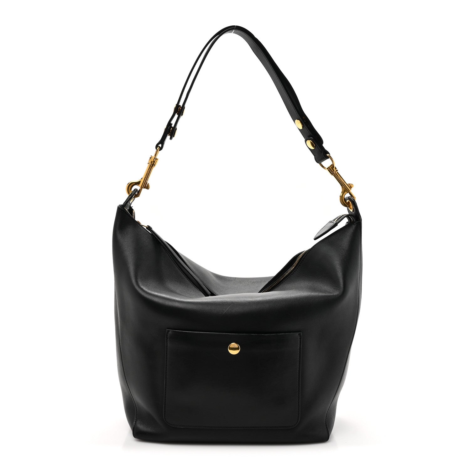 Celine Natural Calfskin Medium Zipped Hobo Black 1 of 18