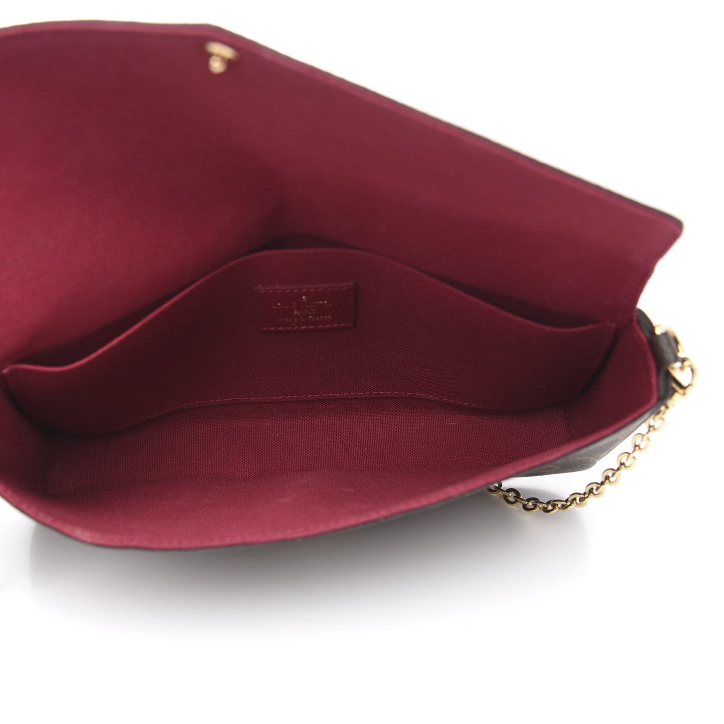 Monogram Pochette Felicie Chain Wallet Fuchsia