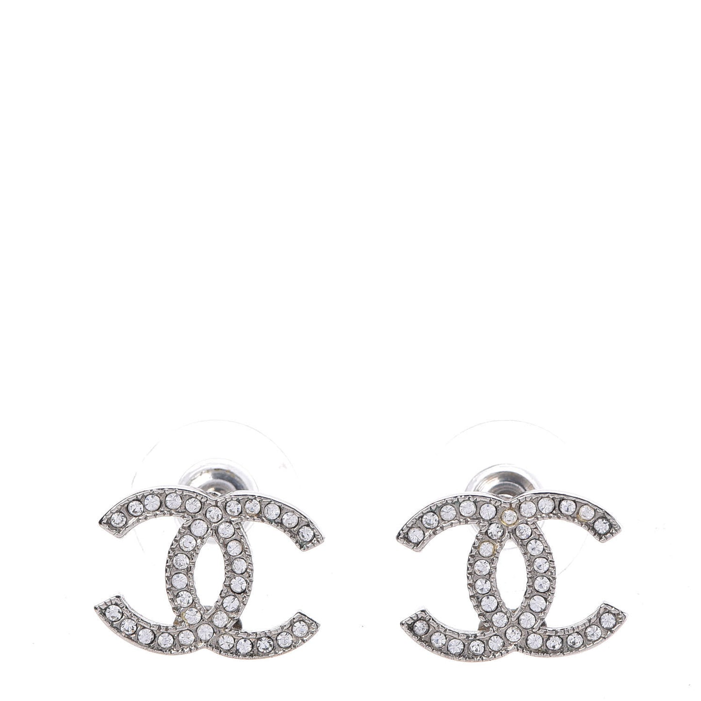 Crystal Timeless CC Earrings Silver