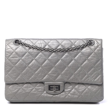 Chanel Metallic Aged Calfskin Quilted 2.55 Reissue 226 Flap Silver 1 of 13