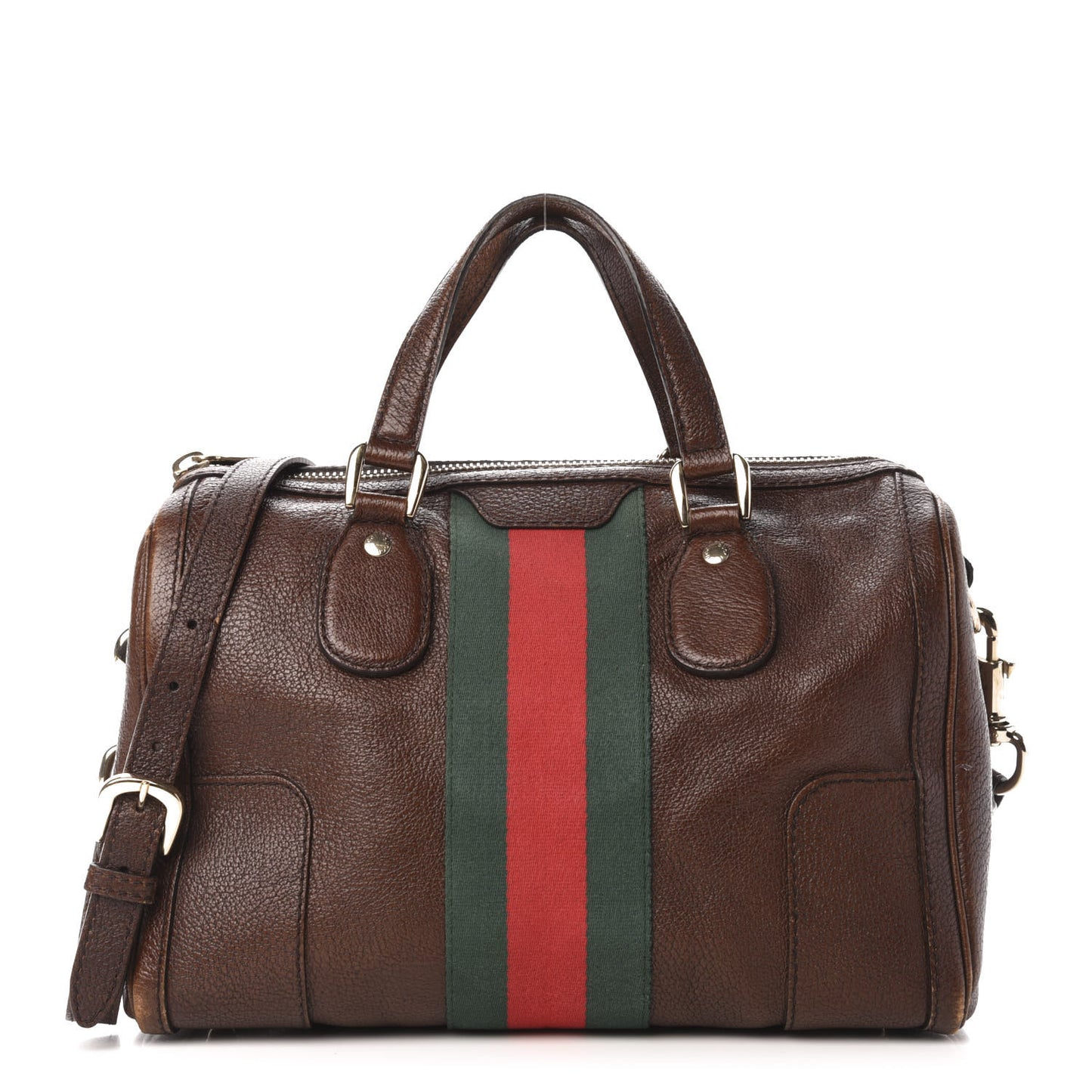 Calfskin Medium Seventies Web Boston Brown
