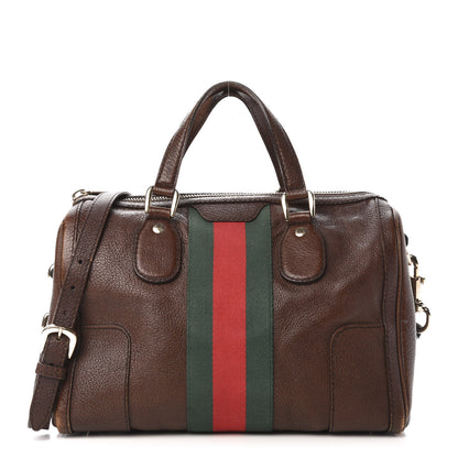 Gucci Calfskin Medium Seventies Web Boston Brown 1 of 16