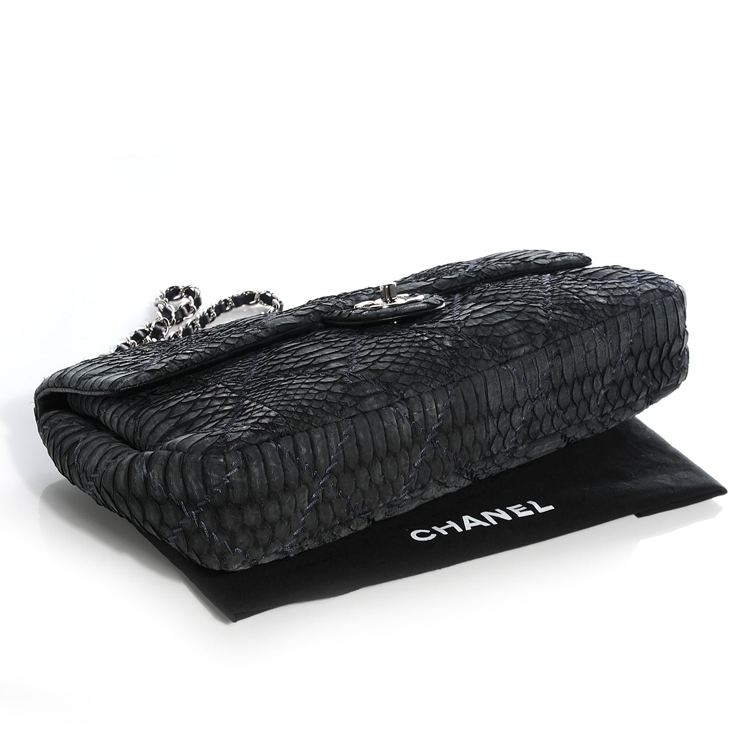 Chanel Python Ultimate Stitch Flap Grey 4 of 8