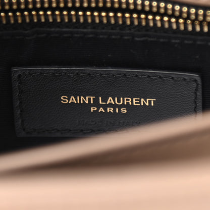 Saint Laurent Calfskin Y Quilted Monogram Toy Loulou Crossbody Bag Taupe 6 of 10