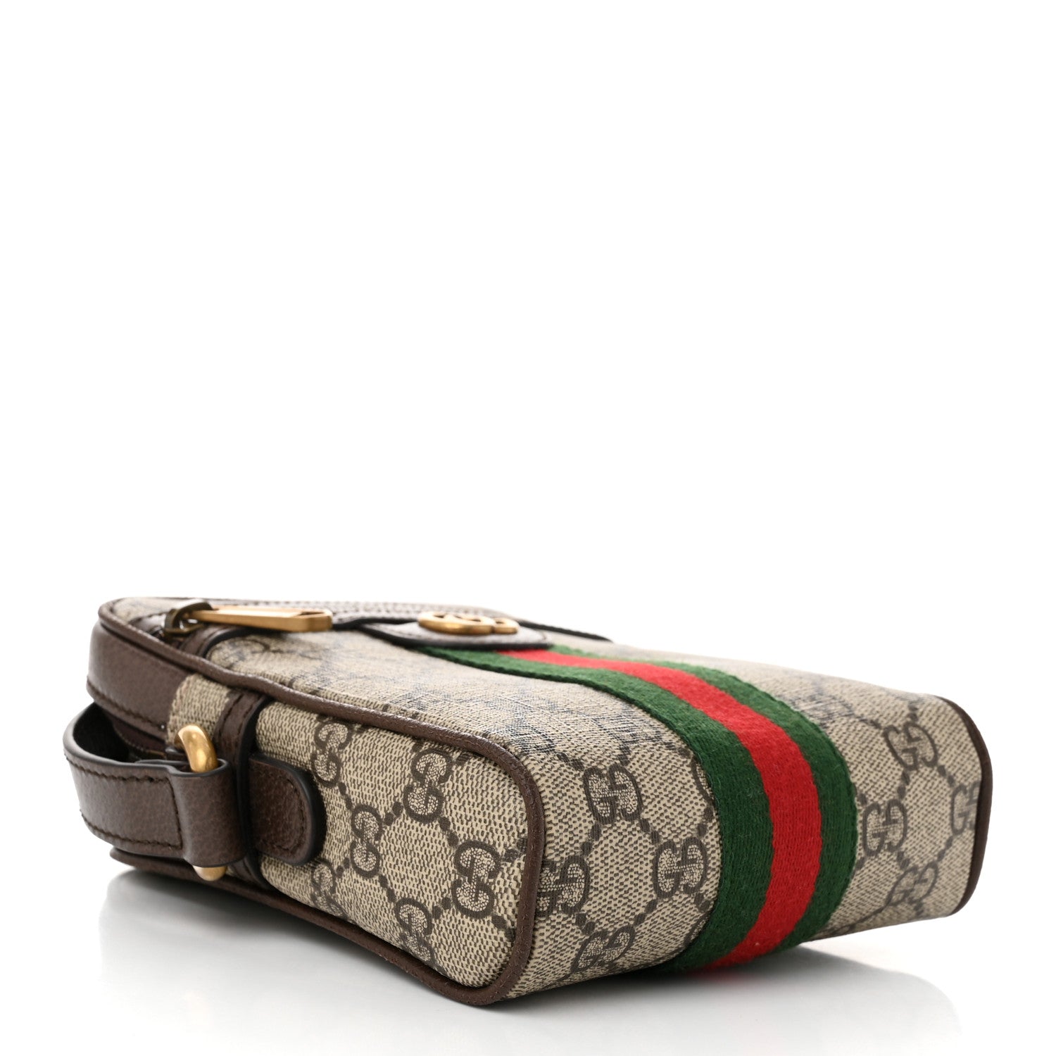 Gucci GG Supreme Monogram Web Mini Ophidia Messenger Brown 4 of 10