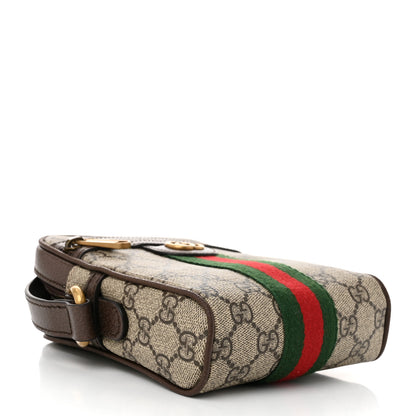 Gucci GG Supreme Monogram Web Mini Ophidia Messenger Brown 4 of 10