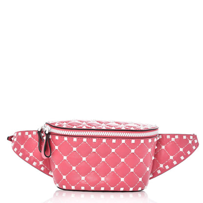 Valentino Garavani Lambskin Free Rockstud Spike Belt Bag Shadow Pink 1 of 6