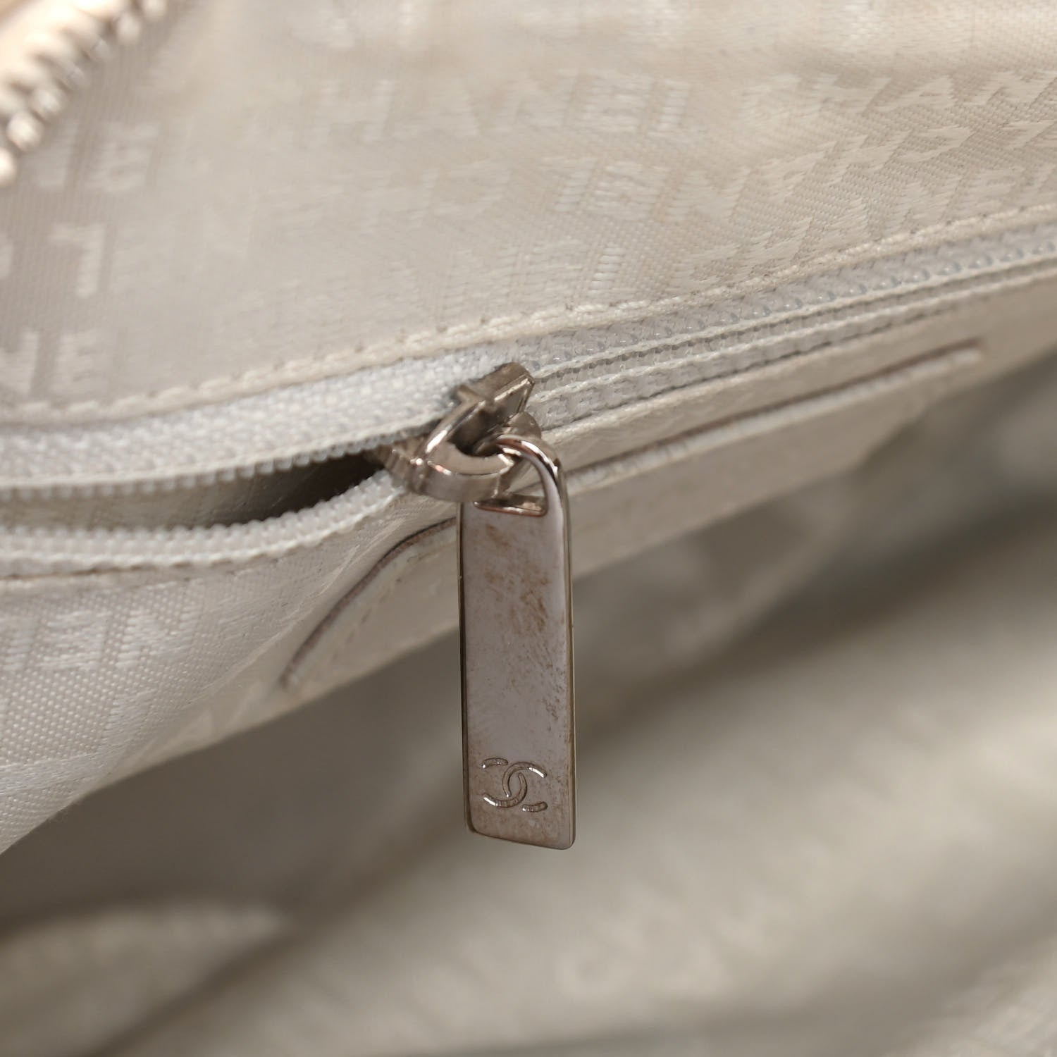 Chanel Lambskin Quilted Bowler Flap Shoulder Bag White 14 of 19