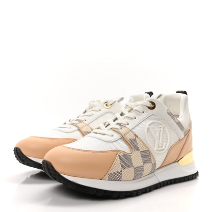 Louis Vuitton Calfskin Damier Azur Run Away Sneakers 37 White 4 of 8