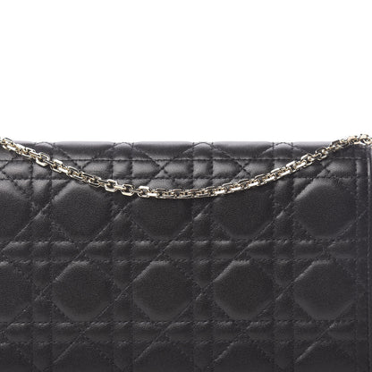 Christian Dior Lambskin Cannage Lady Dior Pouch Black 11 of 11