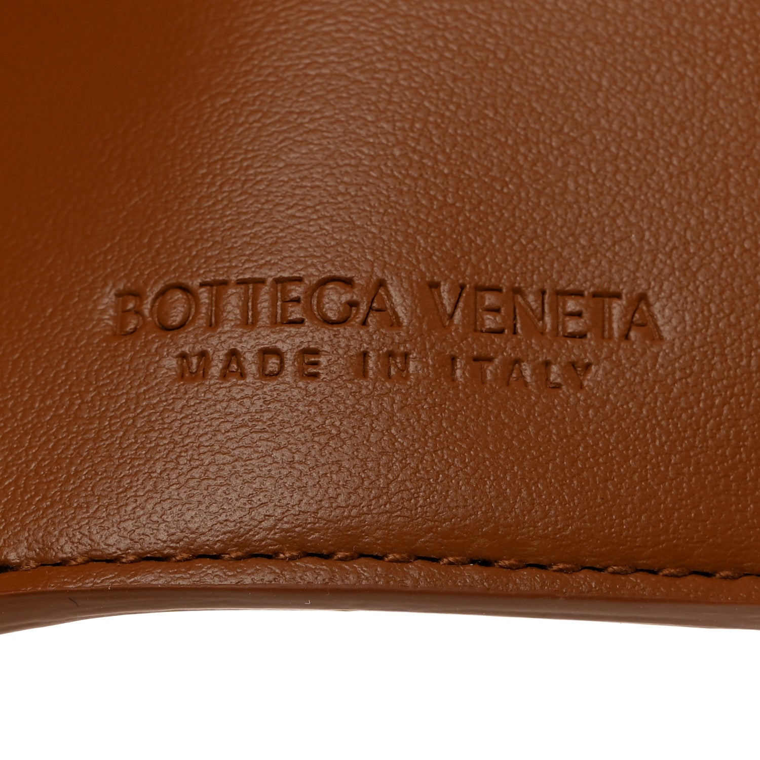 Bottega Veneta Nappa Maxi Intrecciato Tri-Fold Wallet Caramel 6 of 8